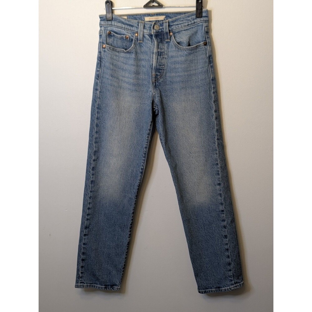 Levi's 501 Original Cropped Jeans Light Blue Wash Size 24